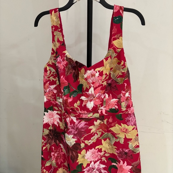 NWT | Sachin & Babi Lana Gown Deep Pink Dahlia Size 12 - Picture 5 of 8